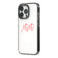 I love you like xo iPhone 13 Pro Black Impact Case Side Angle on Silver phone