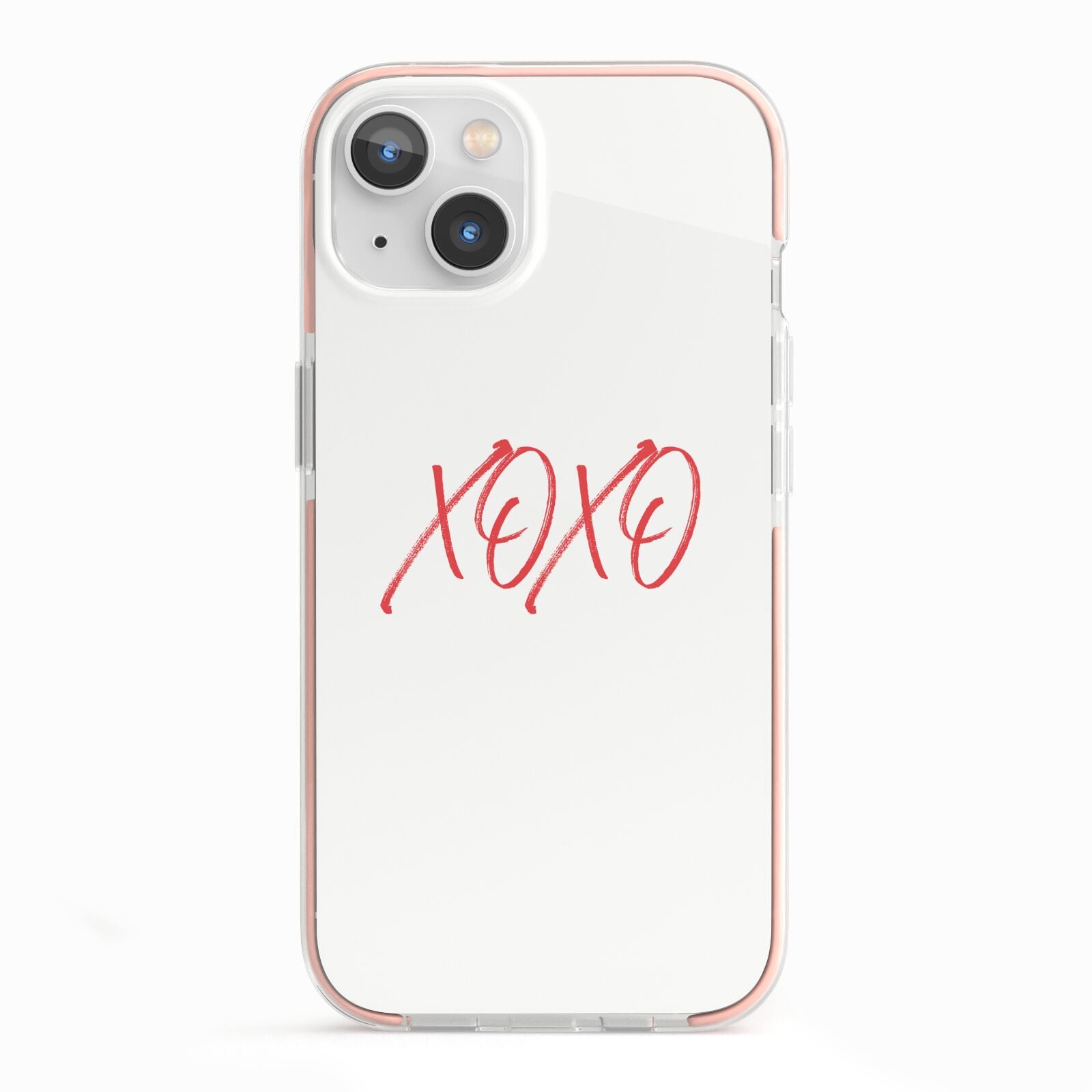 I love you like xo iPhone 13 TPU Impact Case with Pink Edges