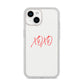 I love you like xo iPhone 14 Glitter Tough Case Starlight