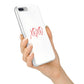 I love you like xo iPhone 7 Plus Bumper Case on Silver iPhone Alternative Image