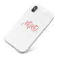 I love you like xo iPhone X Bumper Case on Silver iPhone