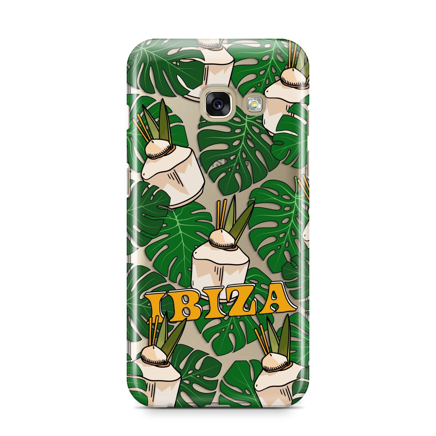 Ibiza Samsung Galaxy A3 2017 Case on gold phone