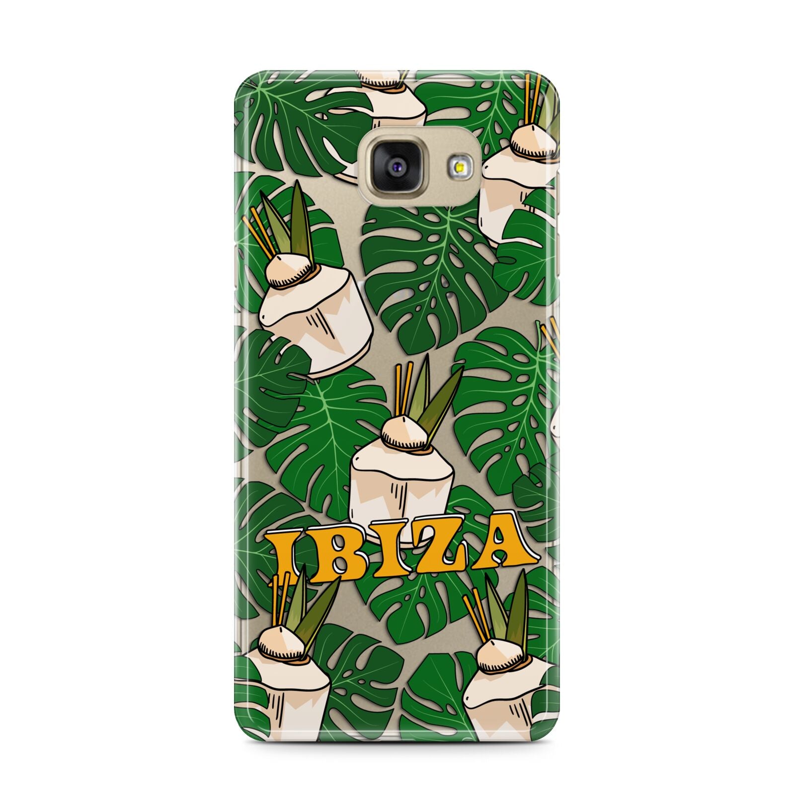 Ibiza Samsung Galaxy A7 2016 Case on gold phone