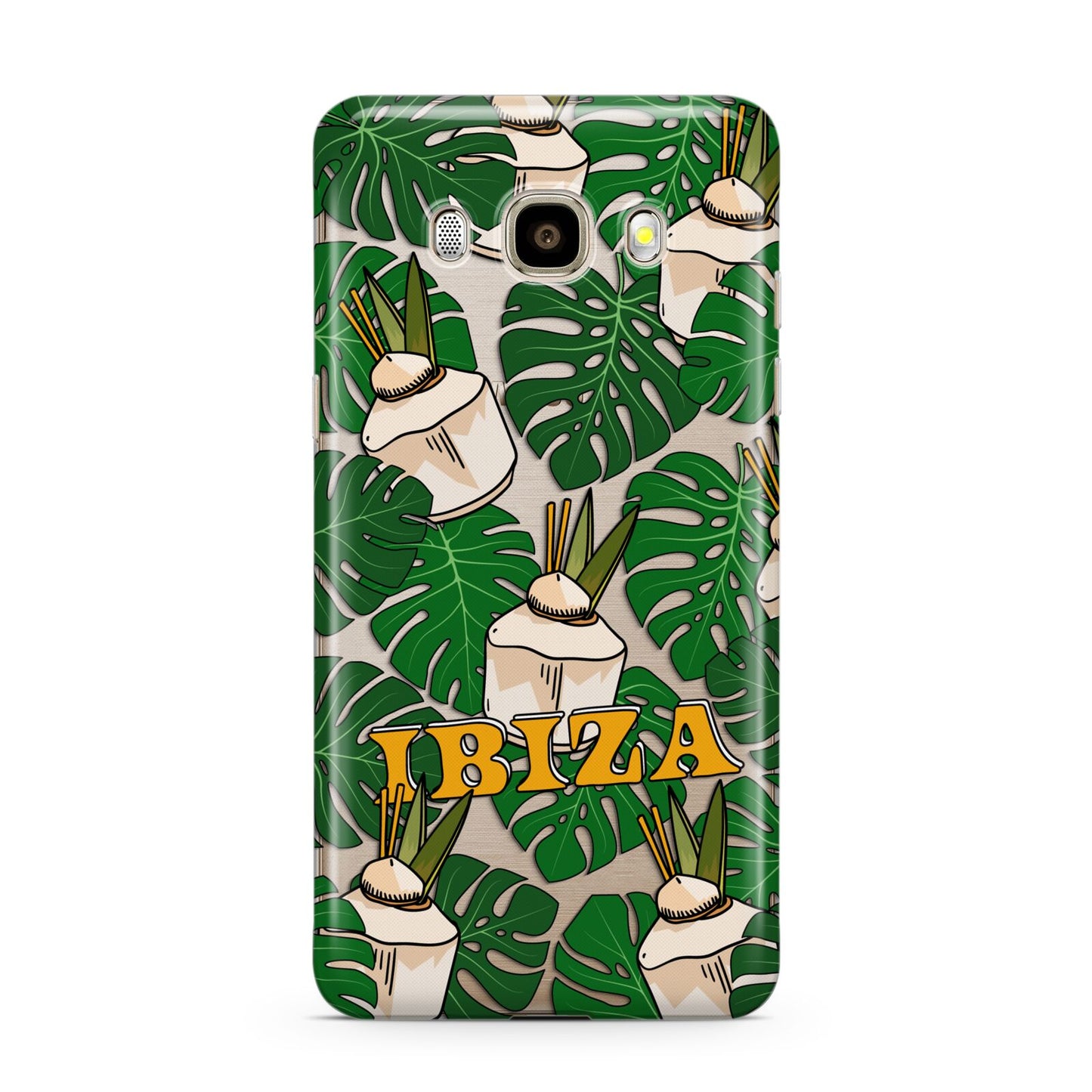 Ibiza Samsung Galaxy J7 2016 Case on gold phone