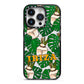 Ibiza iPhone 14 Pro Black Impact Case on Silver phone