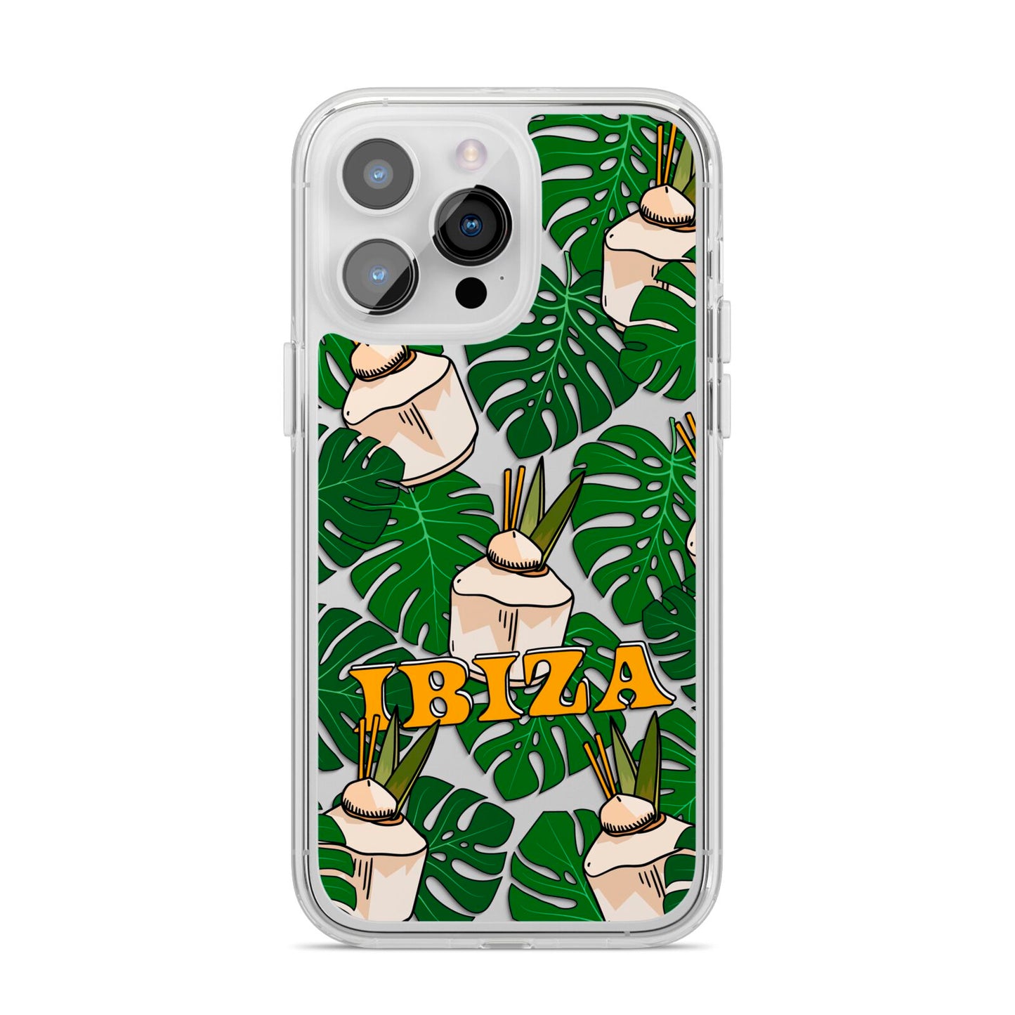 Ibiza iPhone 14 Pro Max Clear Tough Case Silver