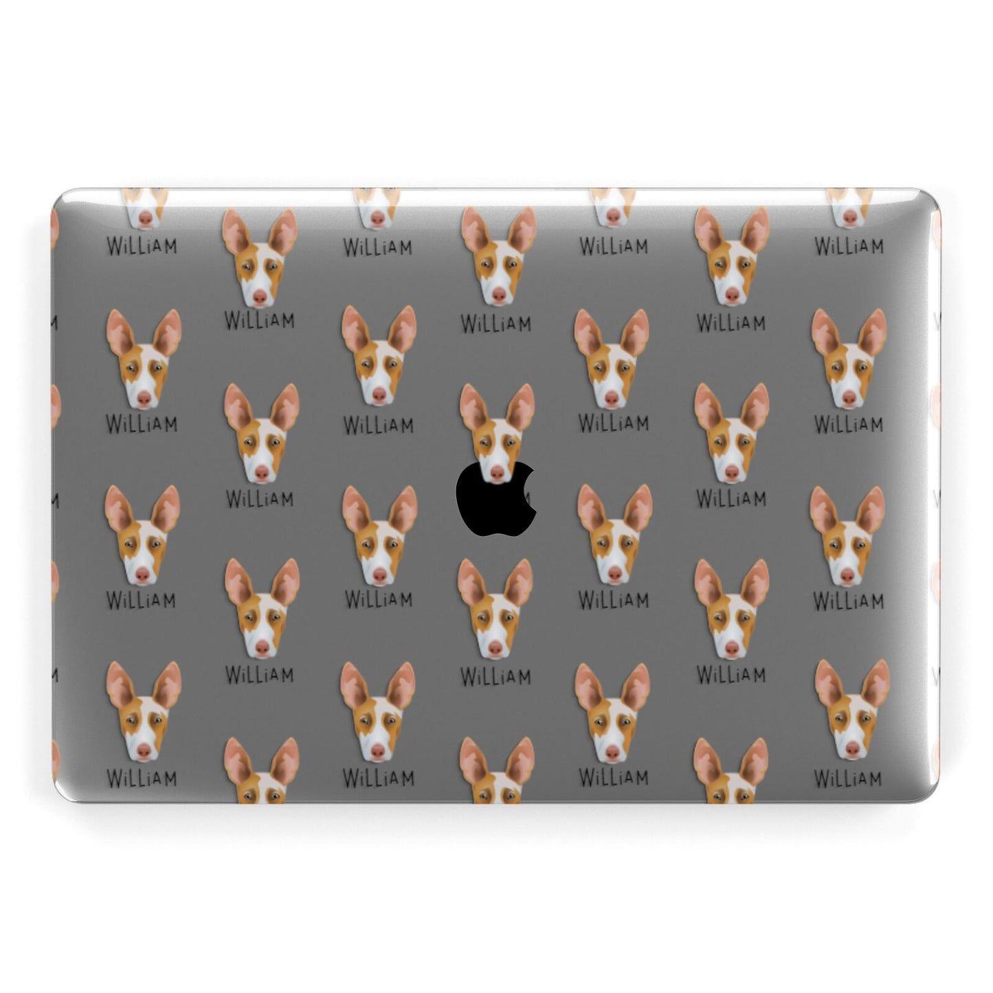 Ibizan Hound Icon with Name Apple MacBook Case