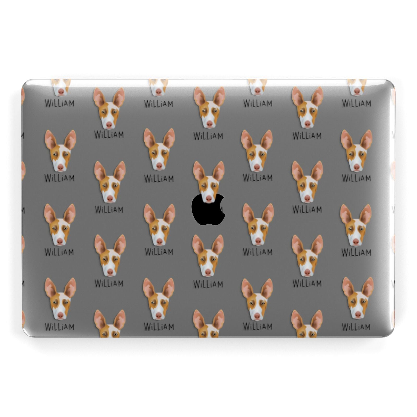 Ibizan Hound Icon with Name Apple MacBook Case