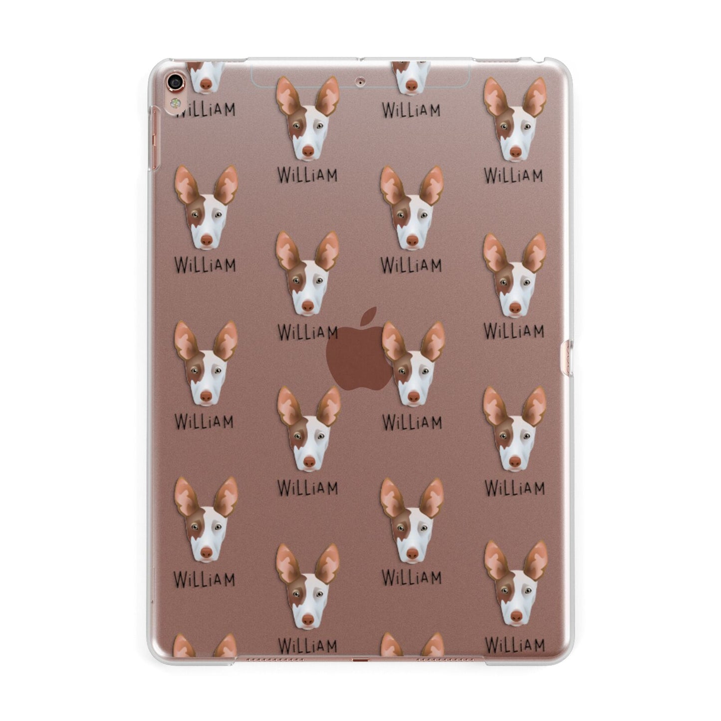Ibizan Hound Icon with Name Apple iPad Rose Gold Case