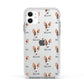 Ibizan Hound Icon with Name Apple iPhone 11 in White with White Impact Case