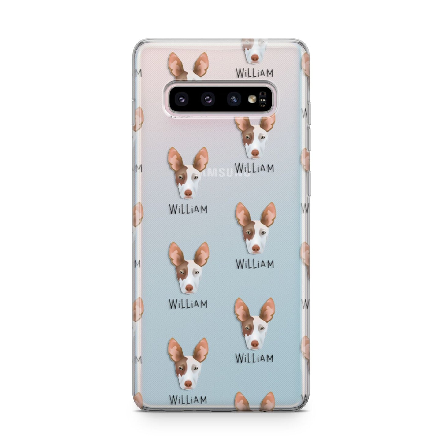 Ibizan Hound Icon with Name Samsung Galaxy S10 Plus Case