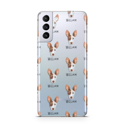 Ibizan Hound Icon with Name Samsung S21 Plus Phone Case