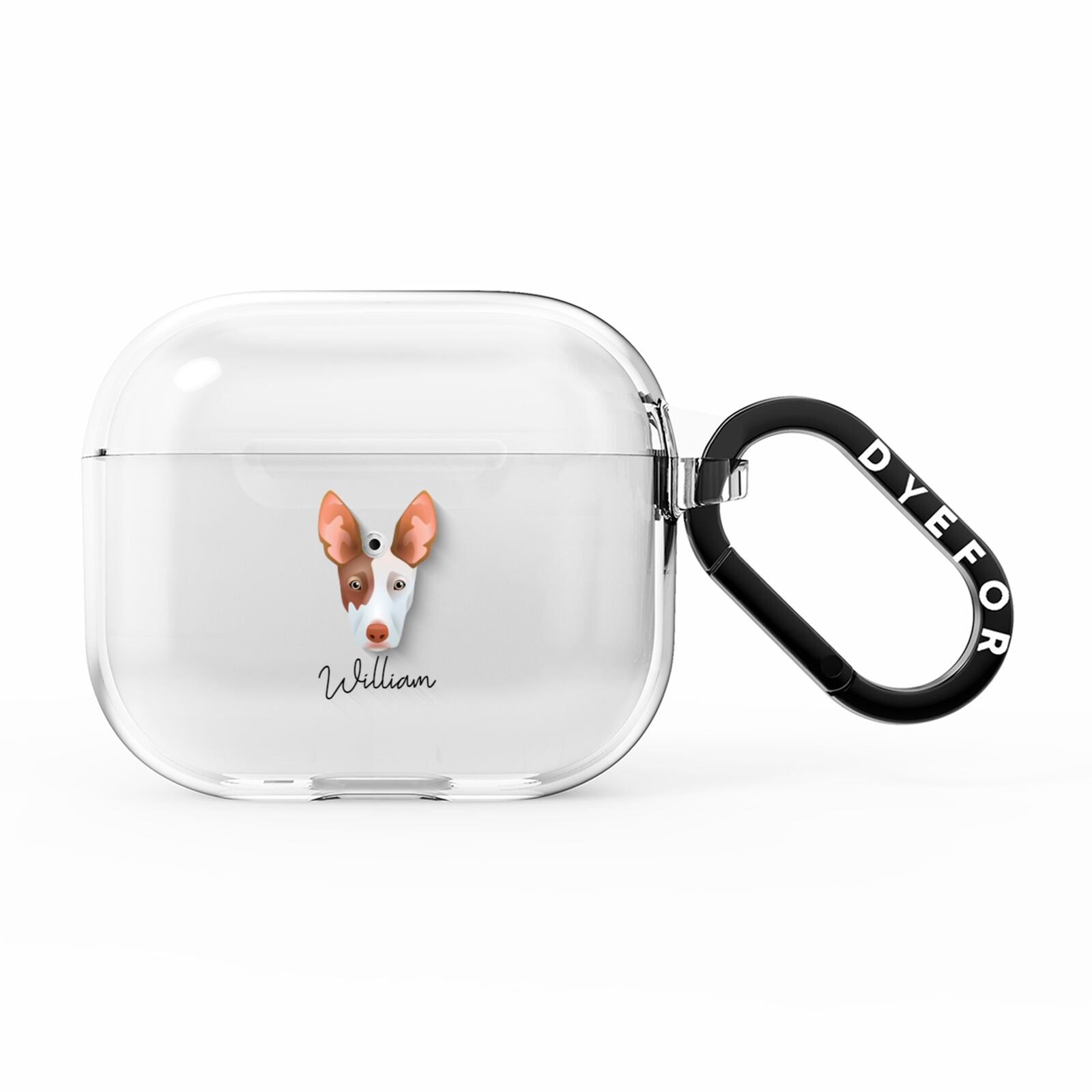Ibizan Hound Personalised AirPods Clear Case 3rd Gen