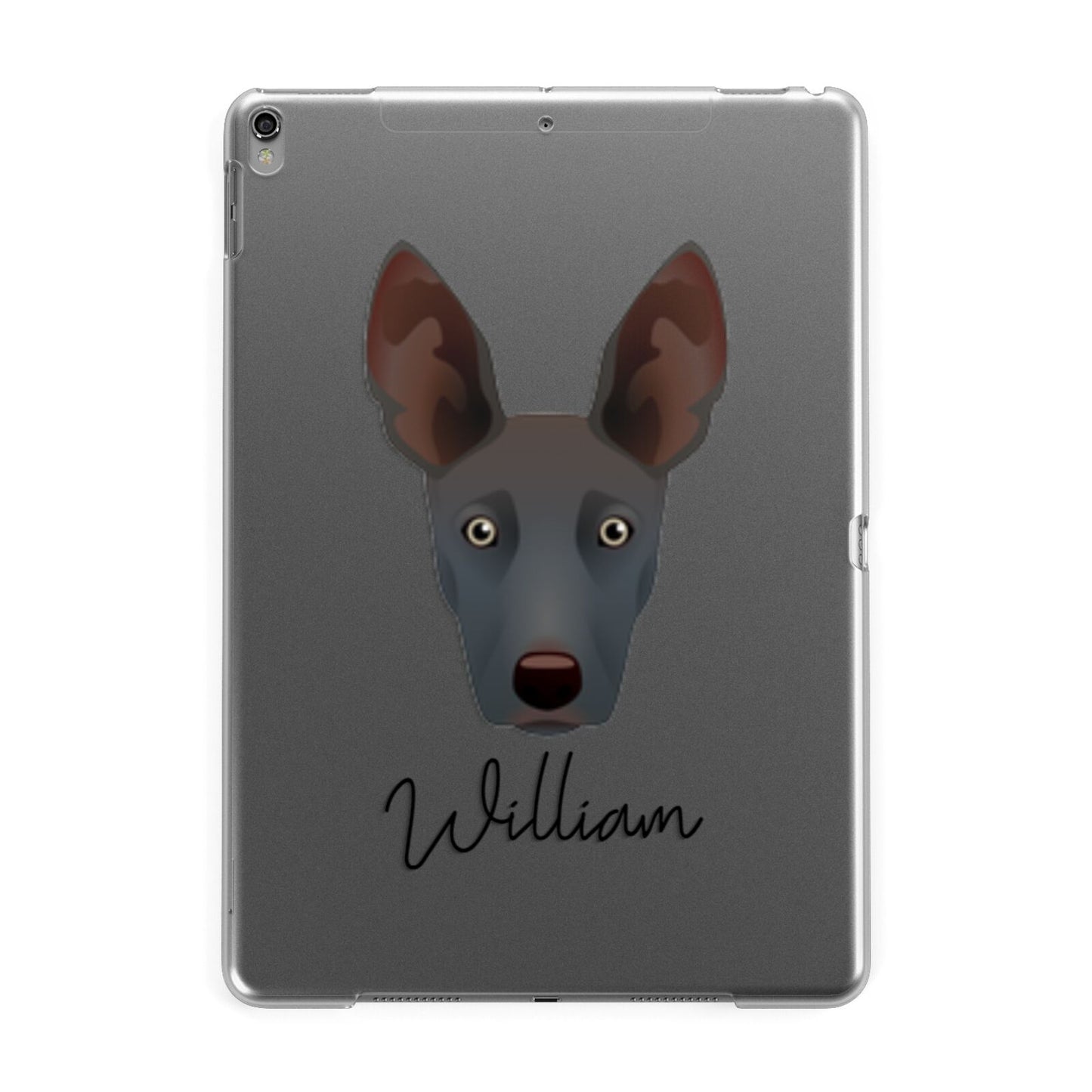 Ibizan Hound Personalised Apple iPad Grey Case