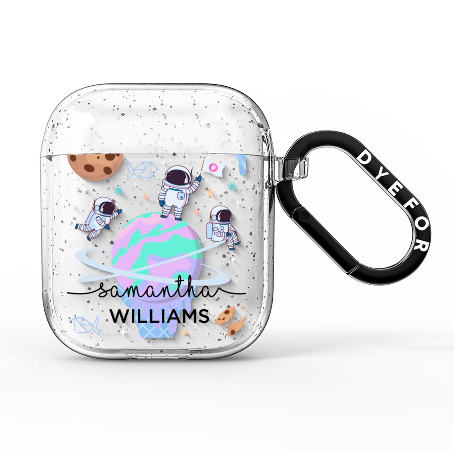 Ice Cream Planets with Name AirPods Glitter Case