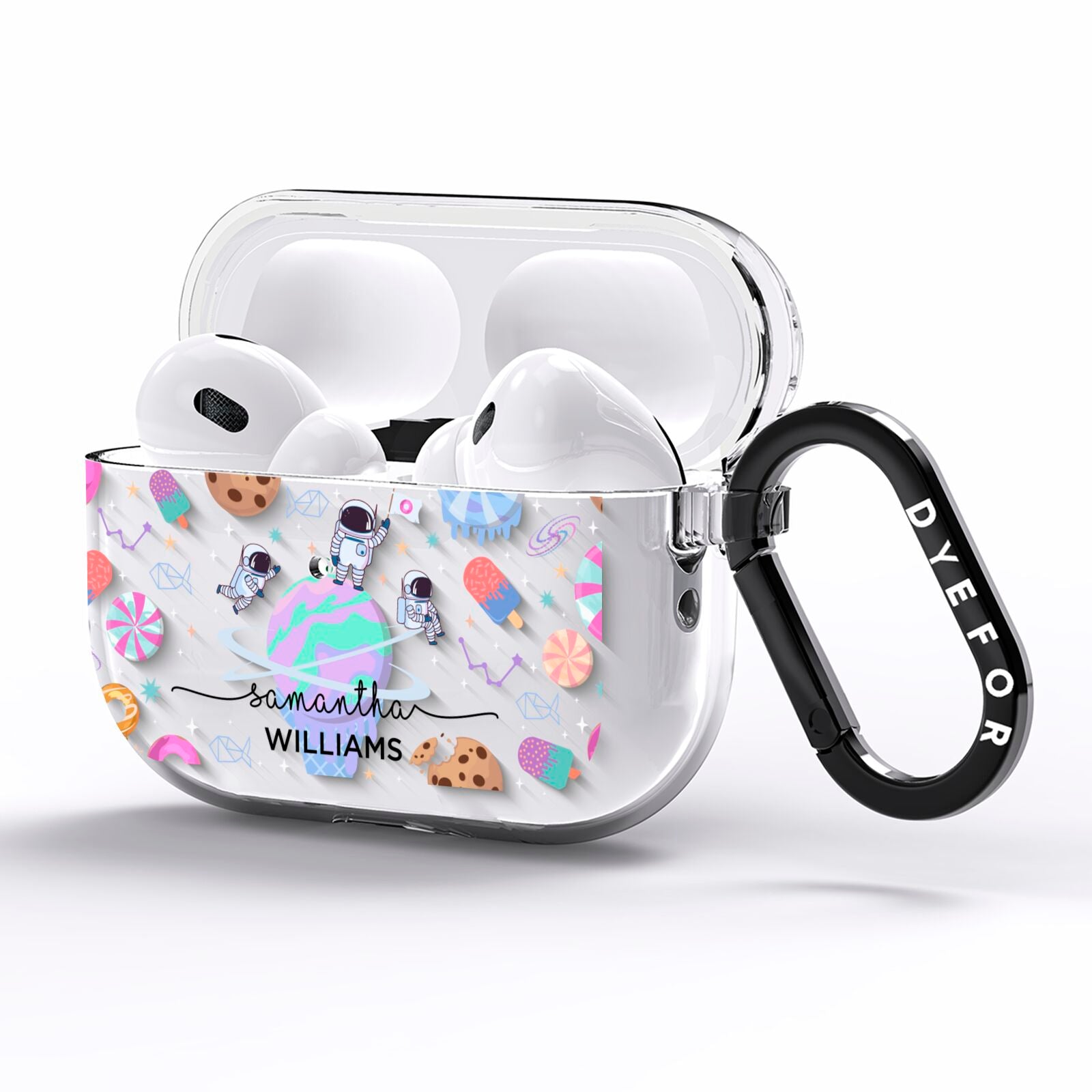 Ice Cream Planets with Name AirPods Pro Clear Case Side Image