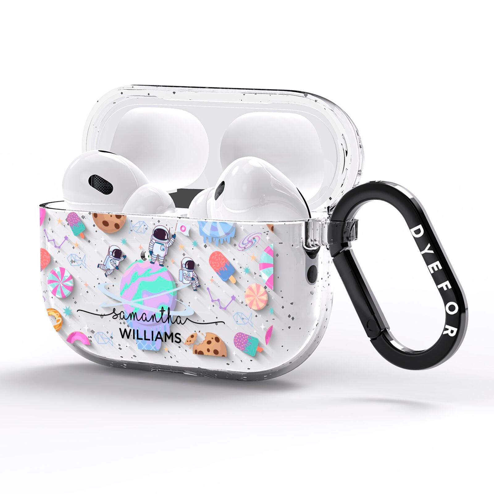 Ice Cream Planets with Name AirPods Pro Glitter Case Side Image