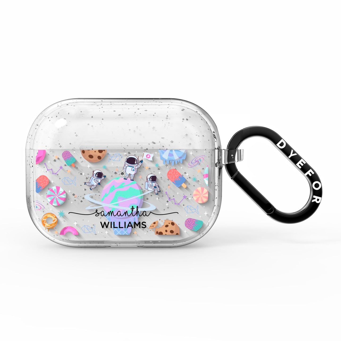 Ice Cream Planets with Name AirPods Pro Glitter Case