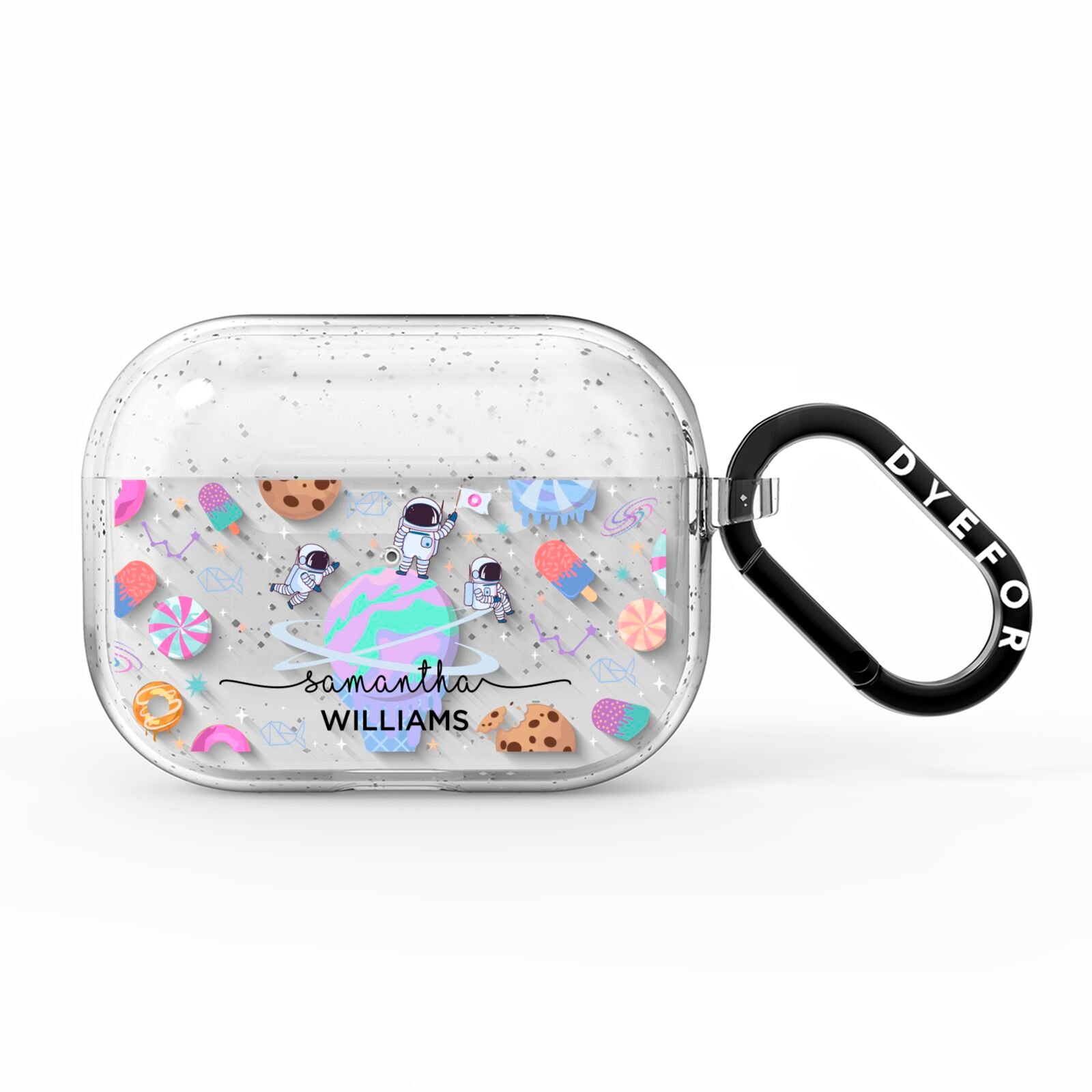 Ice Cream Planets with Name AirPods Pro Glitter Case