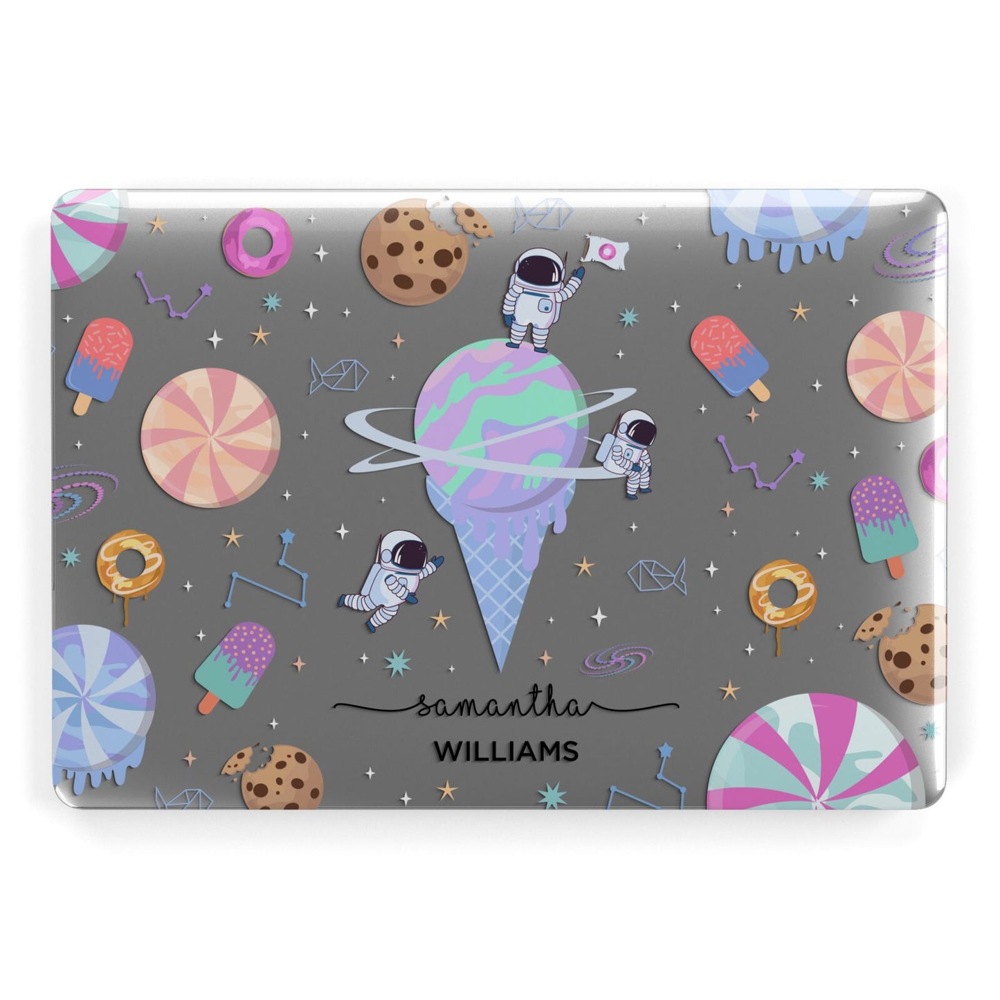 Ice Cream Planets with Name Apple MacBook Case