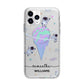 Ice Cream Planets with Name Apple iPhone 11 Pro Max in Silver with Bumper Case
