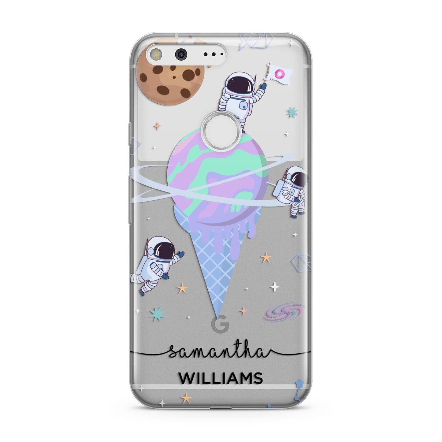 Ice Cream Planets with Name Google Pixel Case