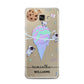 Ice Cream Planets with Name Samsung Galaxy A7 2016 Case on gold phone
