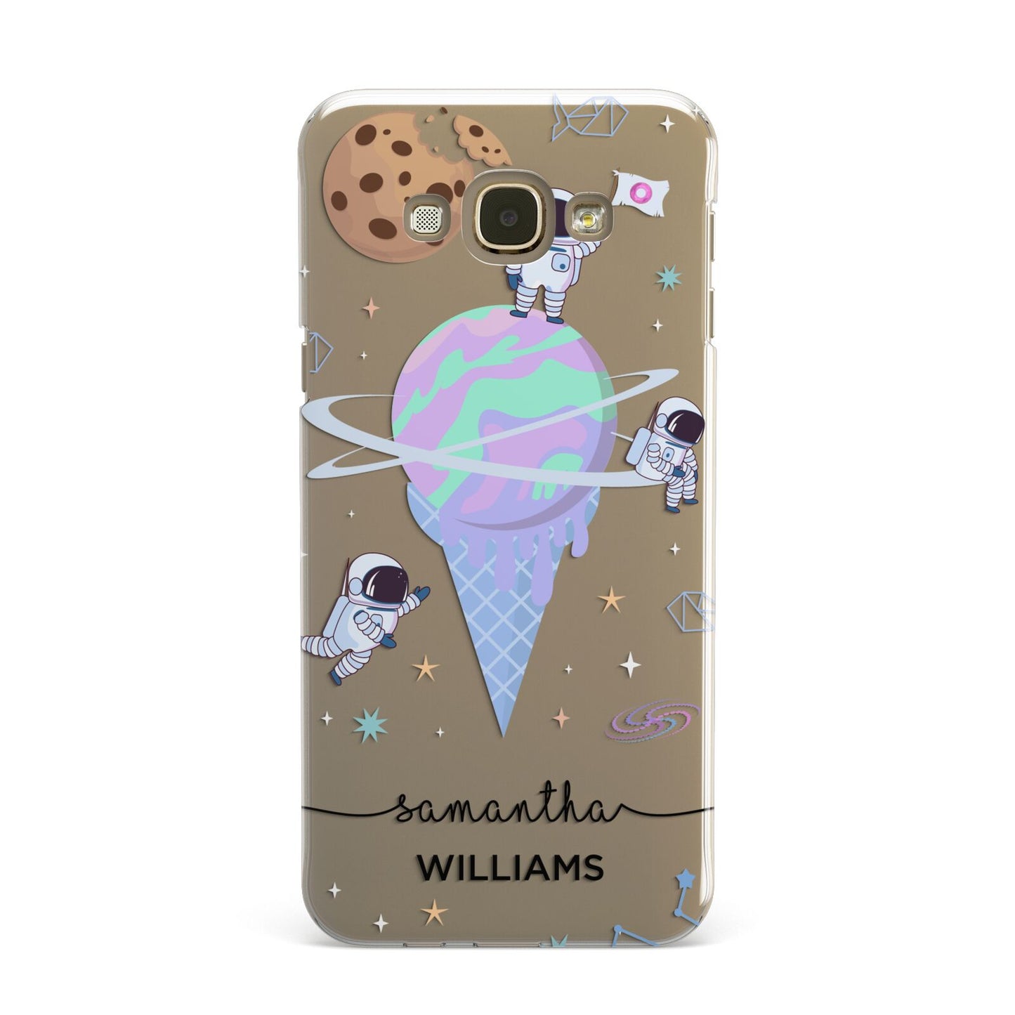 Ice Cream Planets with Name Samsung Galaxy A8 Case