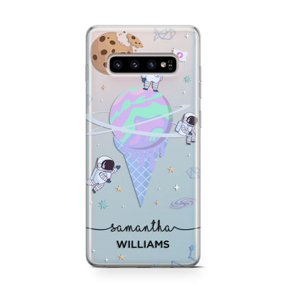 Ice Cream Planets with Name Samsung Galaxy S10 Case