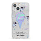 Ice Cream Planets with Name iPhone 13 Clear Bumper Case