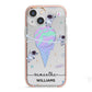 Ice Cream Planets with Name iPhone 13 Mini TPU Impact Case with Pink Edges
