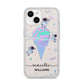Ice Cream Planets with Name iPhone 14 Clear Tough Case Starlight