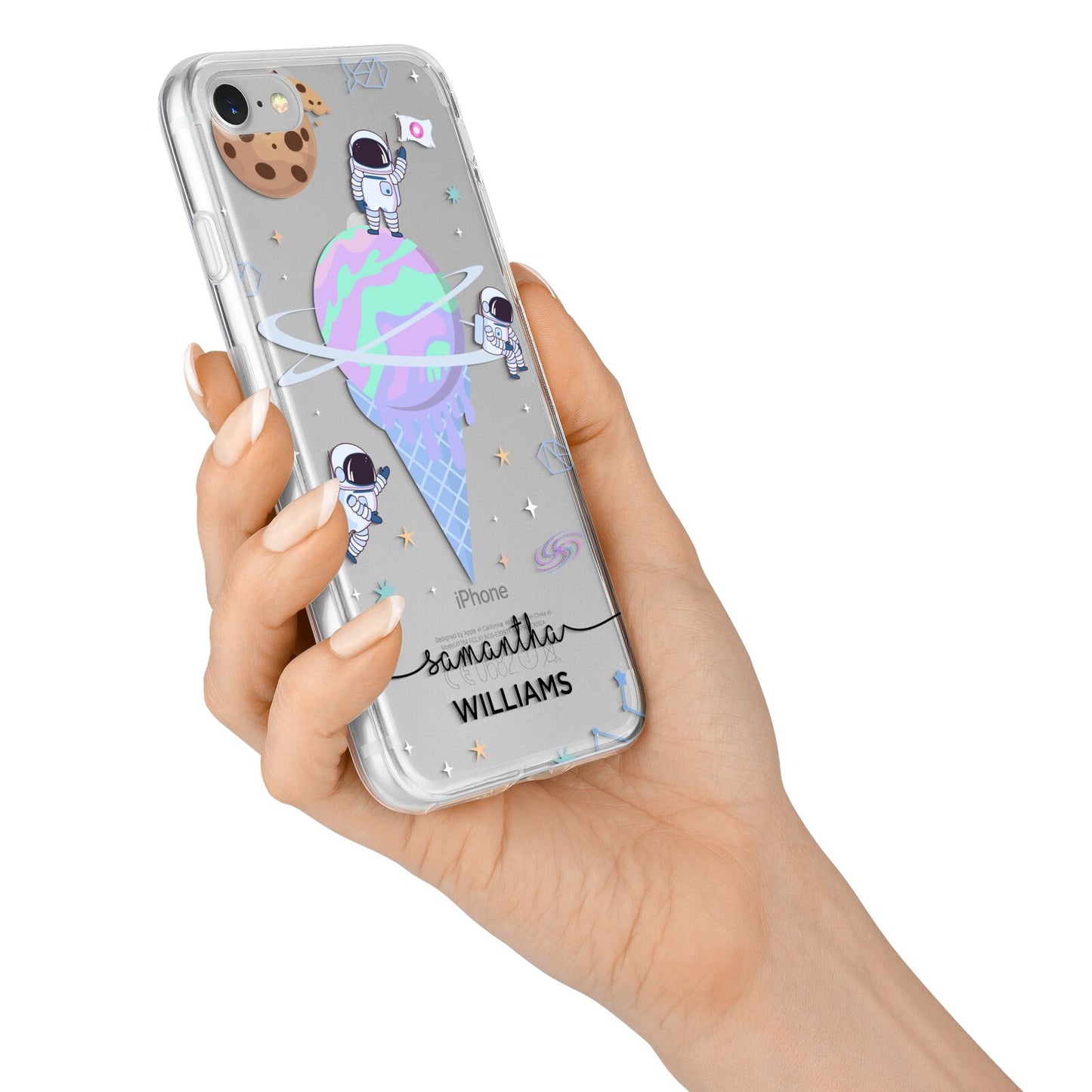 Ice Cream Planets with Name iPhone 7 Bumper Case on Silver iPhone Alternative Image