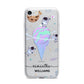 Ice Cream Planets with Name iPhone 7 Bumper Case on Silver iPhone