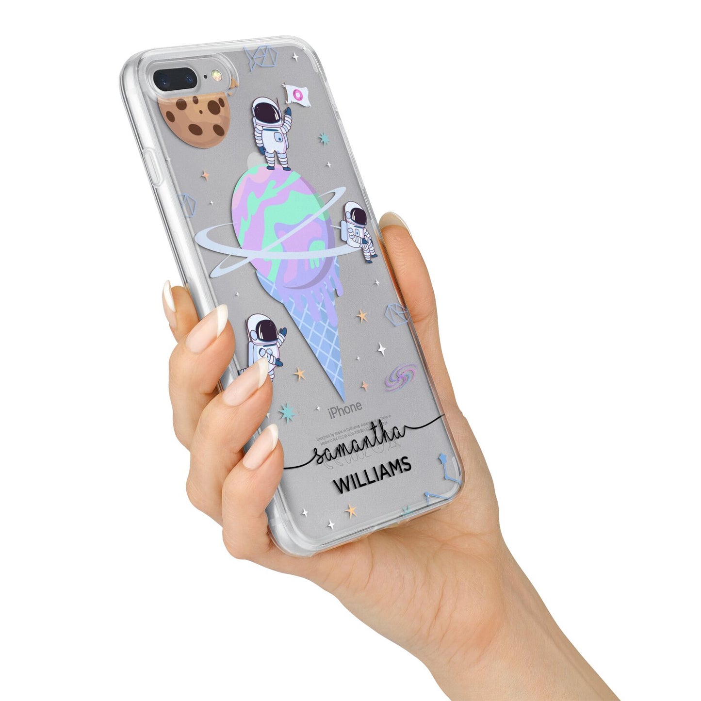 Ice Cream Planets with Name iPhone 7 Plus Bumper Case on Silver iPhone Alternative Image