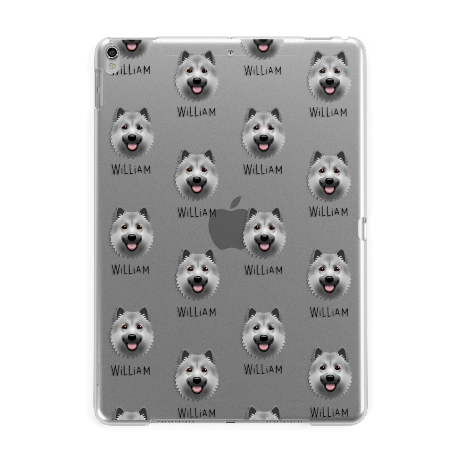 Icelandic Sheepdog Icon with Name Apple iPad Silver Case