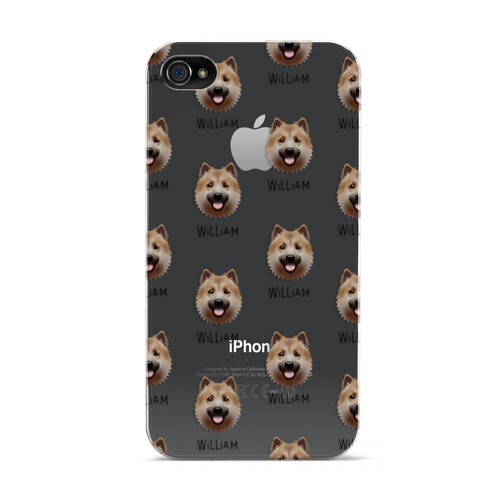 Icelandic Sheepdog Icon with Name Apple iPhone 4s Case