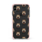 Icelandic Sheepdog Icon with Name Apple iPhone Xs Max Impact Case Pink Edge on Black Phone