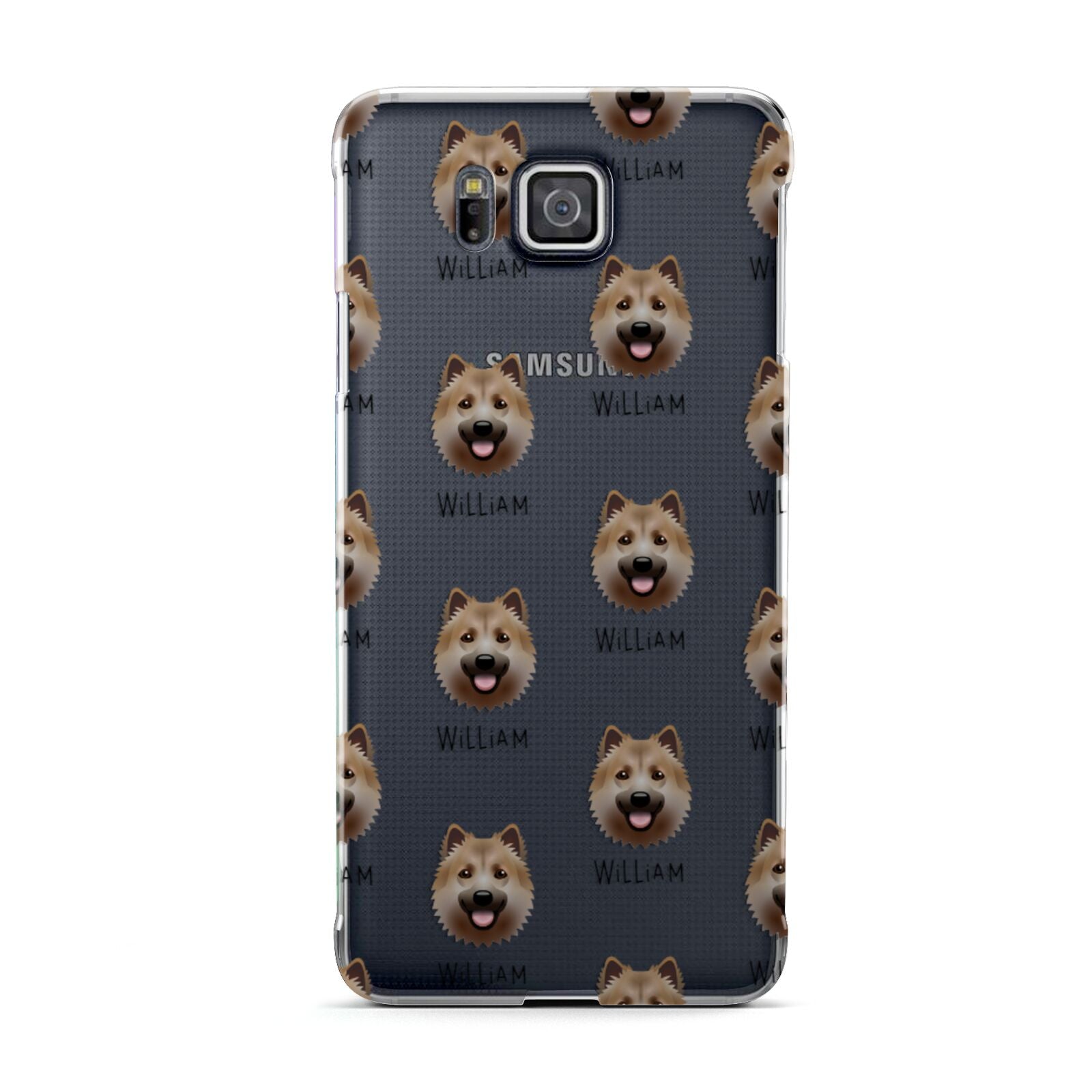 Icelandic Sheepdog Icon with Name Samsung Galaxy Alpha Case