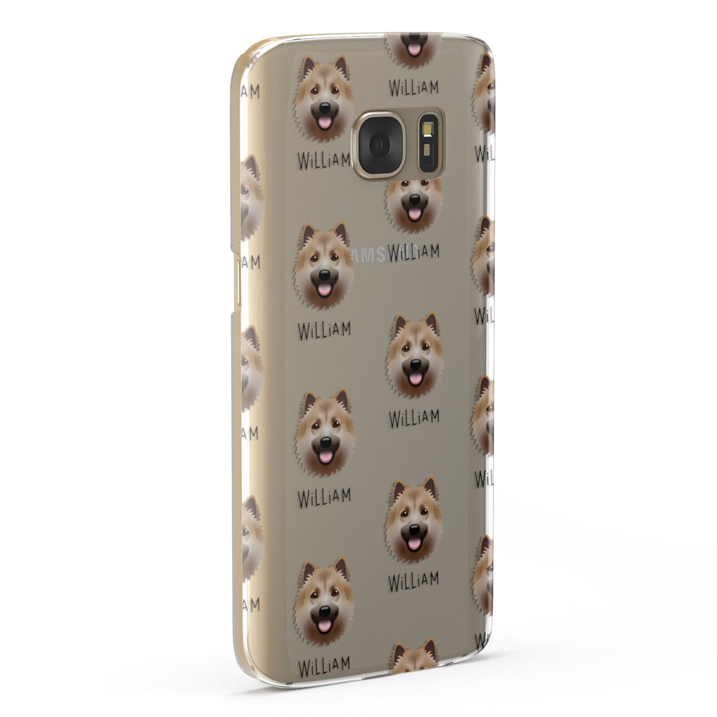 Icelandic Sheepdog Icon with Name Samsung Galaxy Case Fourty Five Degrees