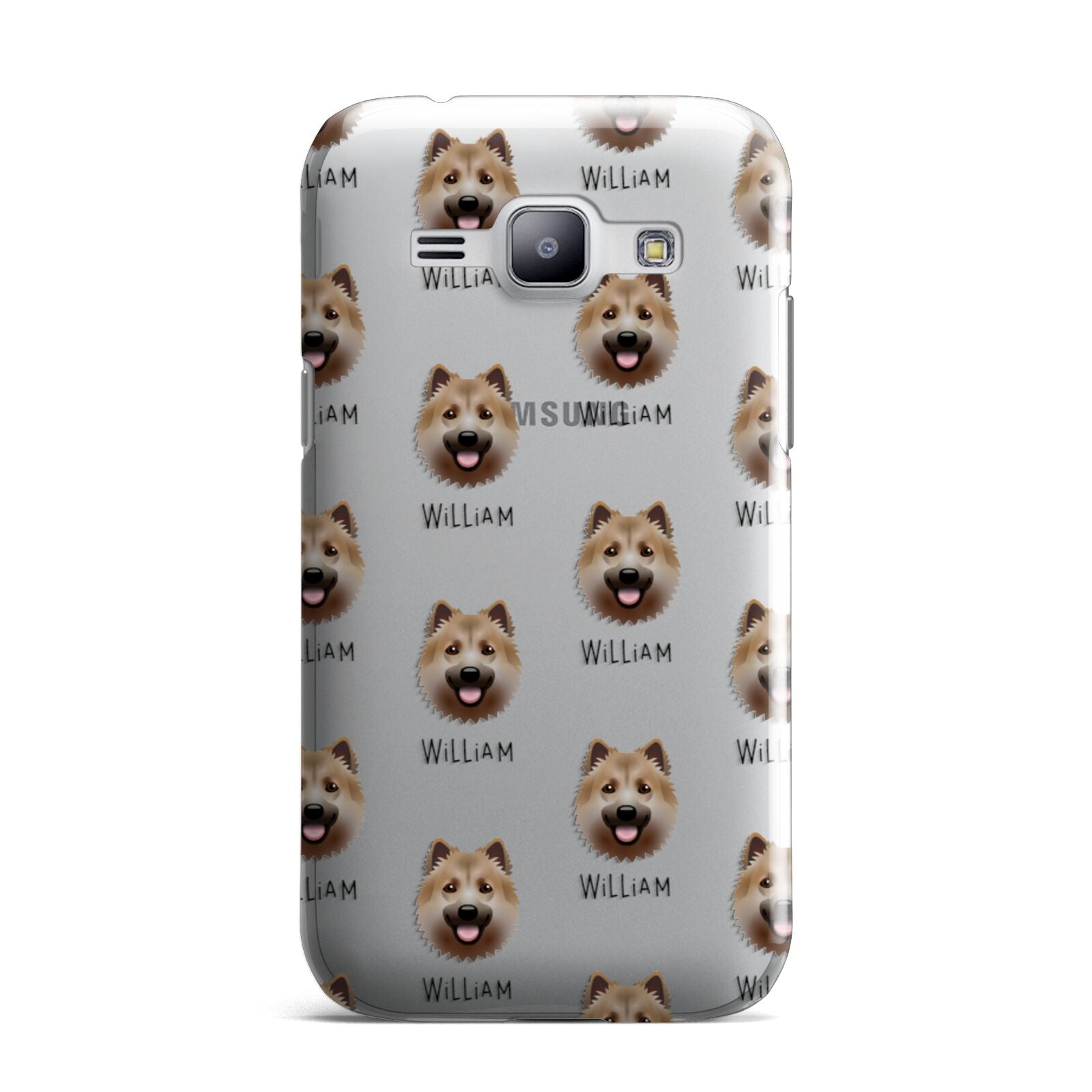 Icelandic Sheepdog Icon with Name Samsung Galaxy J1 2015 Case