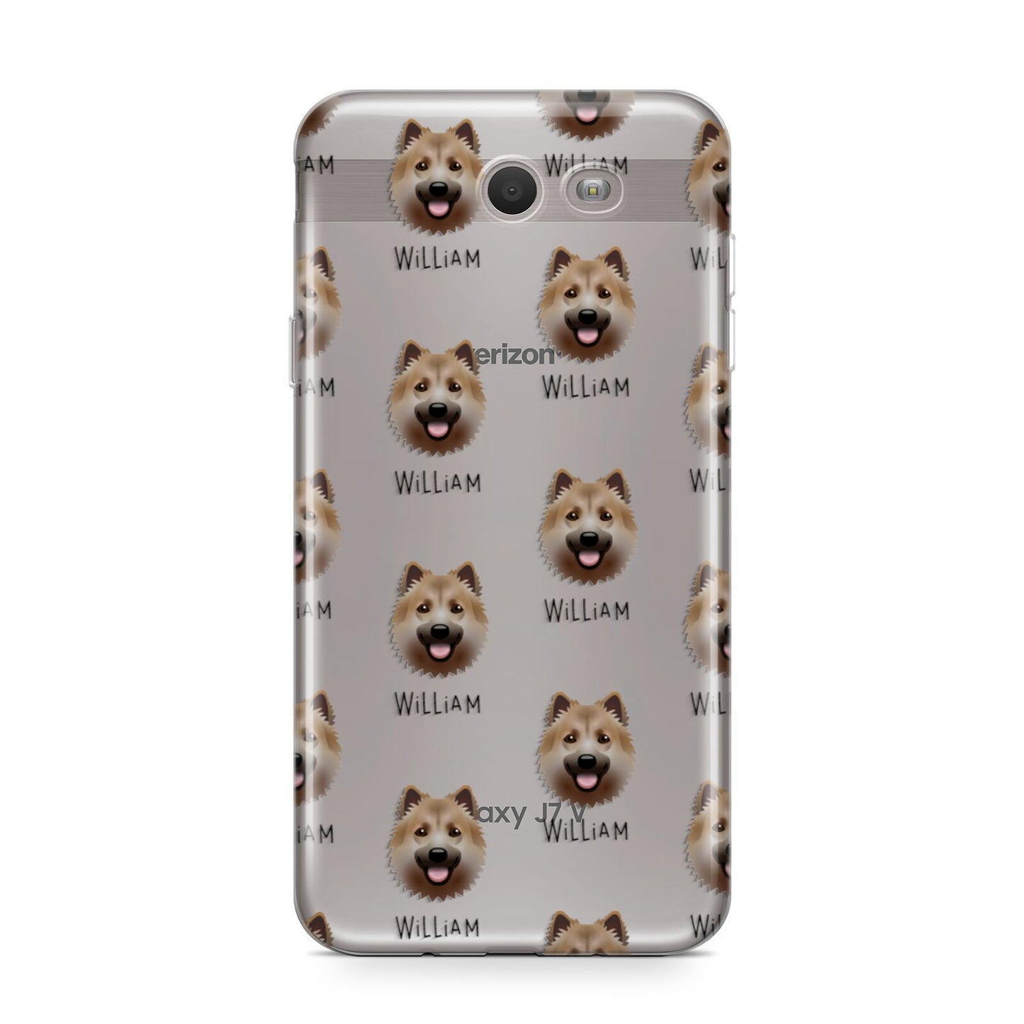 Icelandic Sheepdog Icon with Name Samsung Galaxy J7 2017 Case