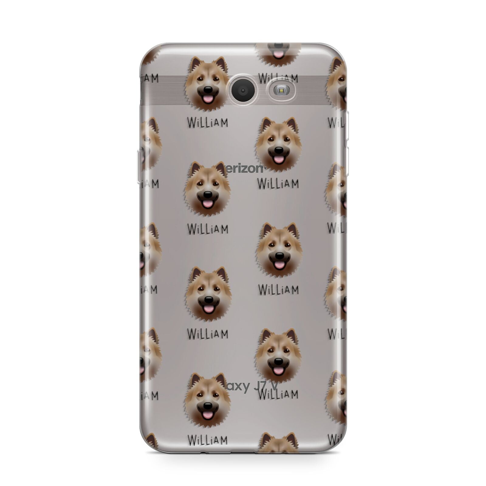 Icelandic Sheepdog Icon with Name Samsung Galaxy J7 2017 Case