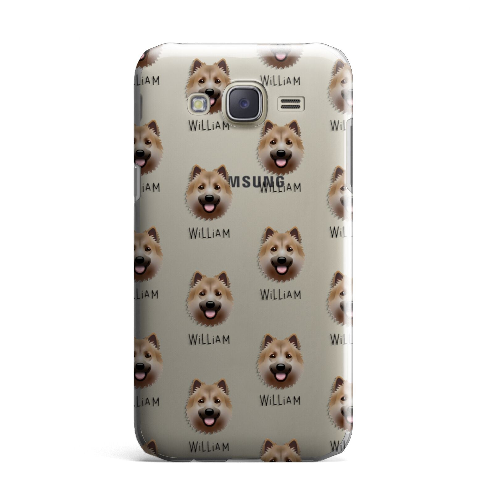 Icelandic Sheepdog Icon with Name Samsung Galaxy J7 Case