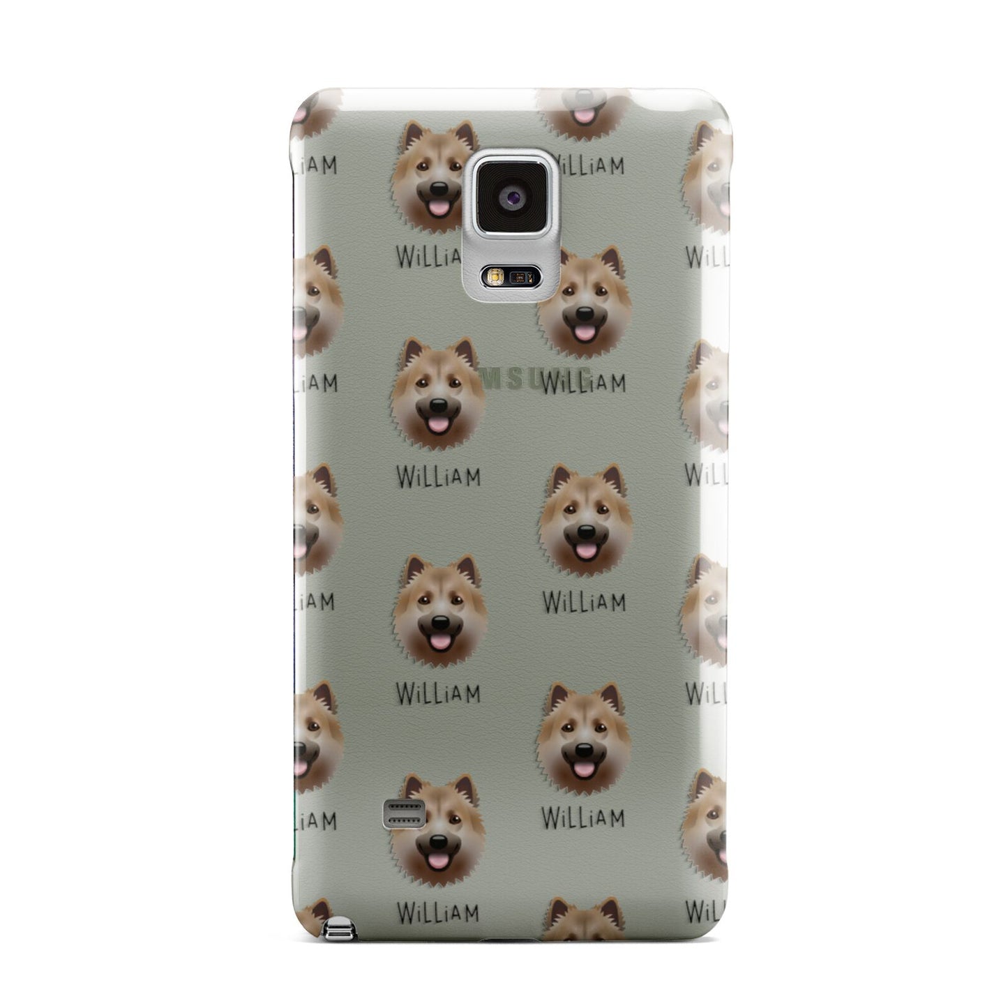 Icelandic Sheepdog Icon with Name Samsung Galaxy Note 4 Case