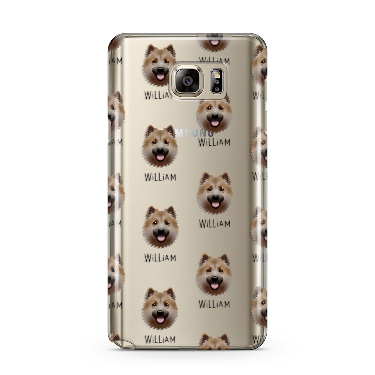 Icelandic Sheepdog Icon with Name Samsung Galaxy Note 5 Case