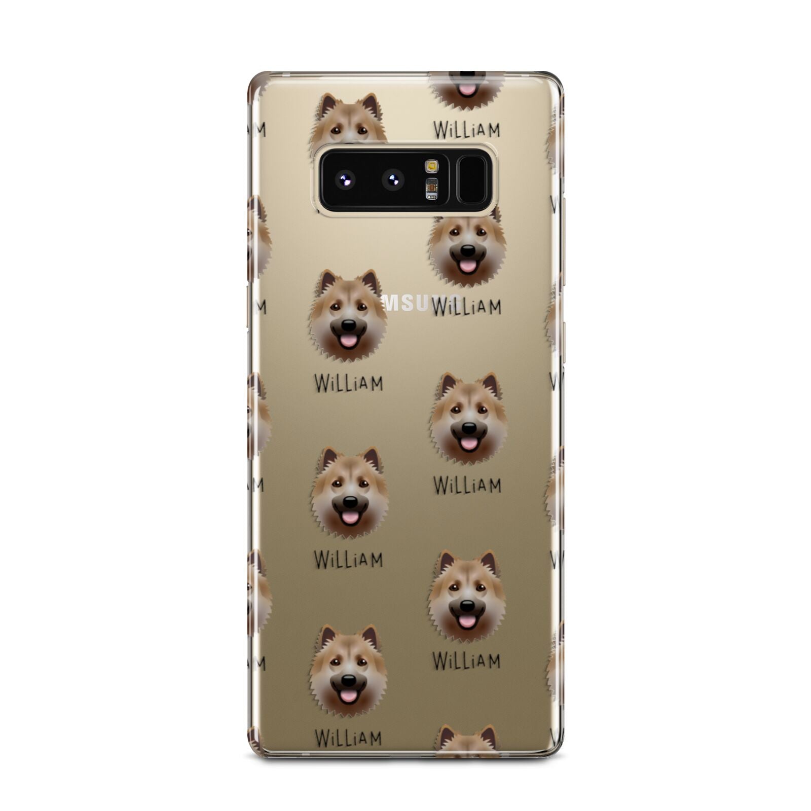 Icelandic Sheepdog Icon with Name Samsung Galaxy Note 8 Case