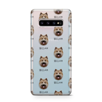 Icelandic Sheepdog Icon with Name Samsung Galaxy S10 Case