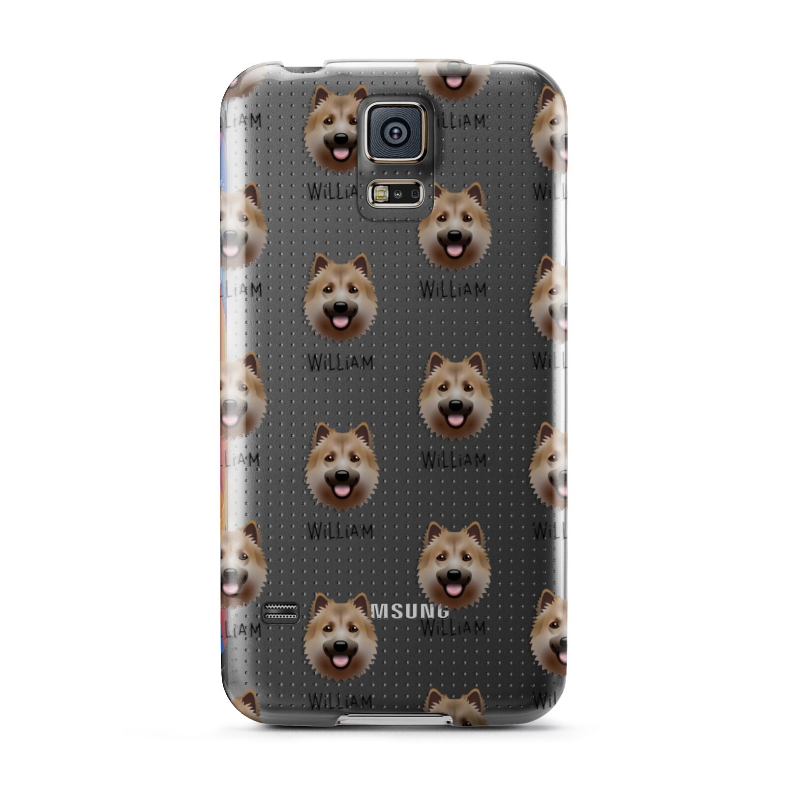 Icelandic Sheepdog Icon with Name Samsung Galaxy S5 Case