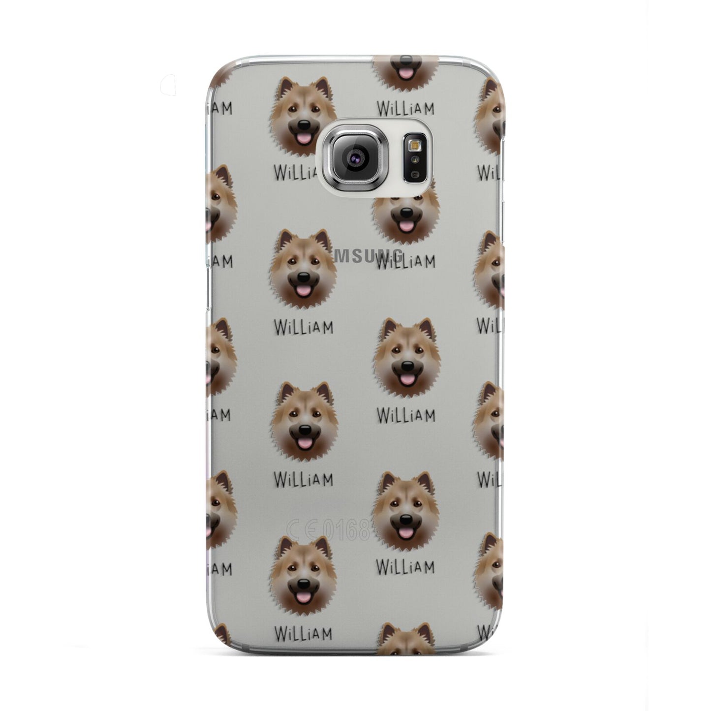 Icelandic Sheepdog Icon with Name Samsung Galaxy S6 Edge Case